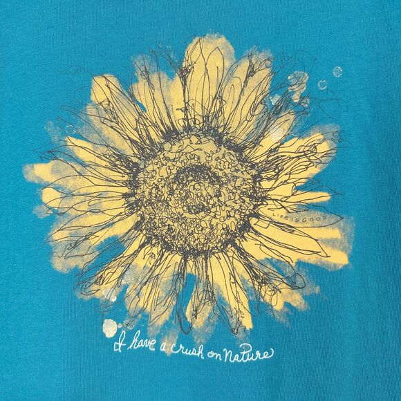 Life Is Good Scribbled Sunflower Womens XL Short Sleeve Crew Neck Crusher Tee - Picture 8 of 16